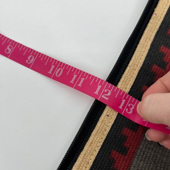 El Paso Saddle Blanket Co Shoulder Bag Aztec Print Woven Cotton Canvas Zip Top - Picture 6 of 9